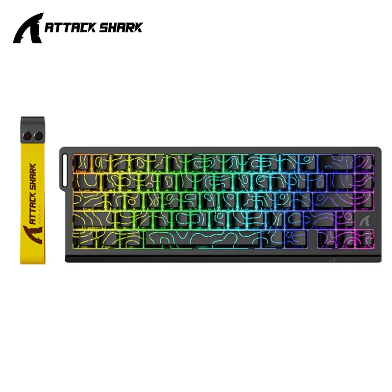 ATTACK SHARK, X68 HE, Mechanical Keyboard, 128K Scan Rate, 0.01Mm RT Accuracy, Magnetic Switch, Gaming, RGB, Hot-Swappable