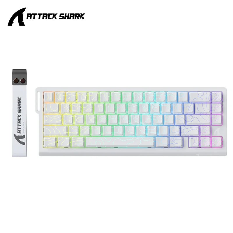 ATTACK SHARK, X68 HE, Mechanical Keyboard, 128K Scan Rate, 0.01Mm RT Accuracy, Magnetic Switch, Gaming, RGB, Hot-Swappable